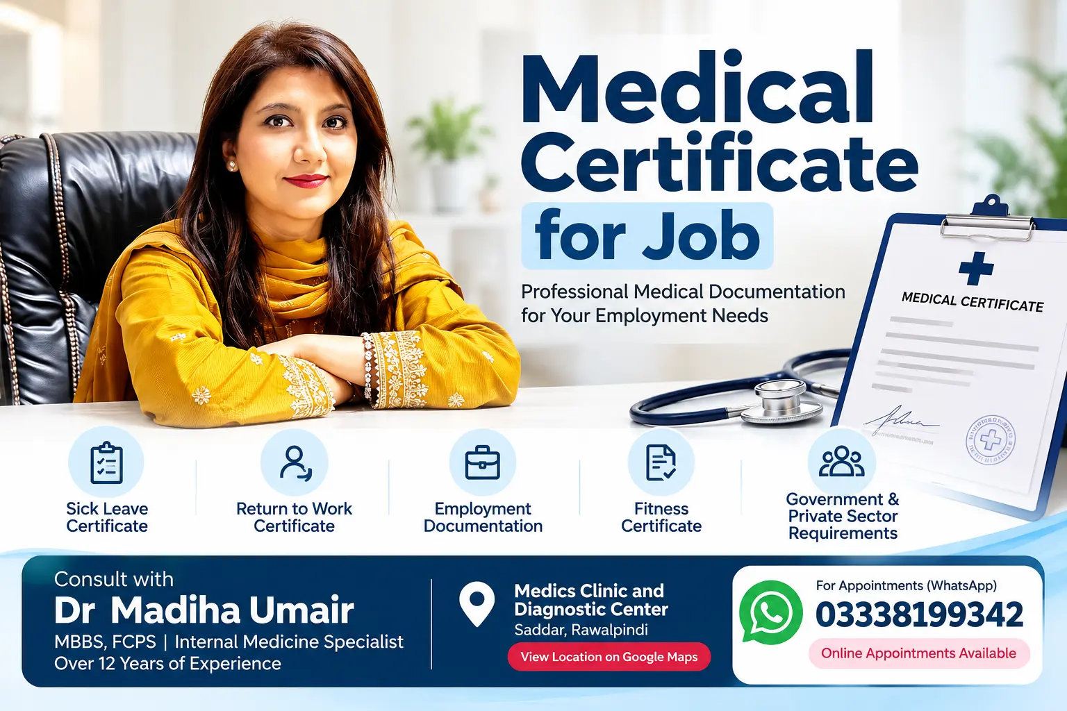 Medical Certificate for Job